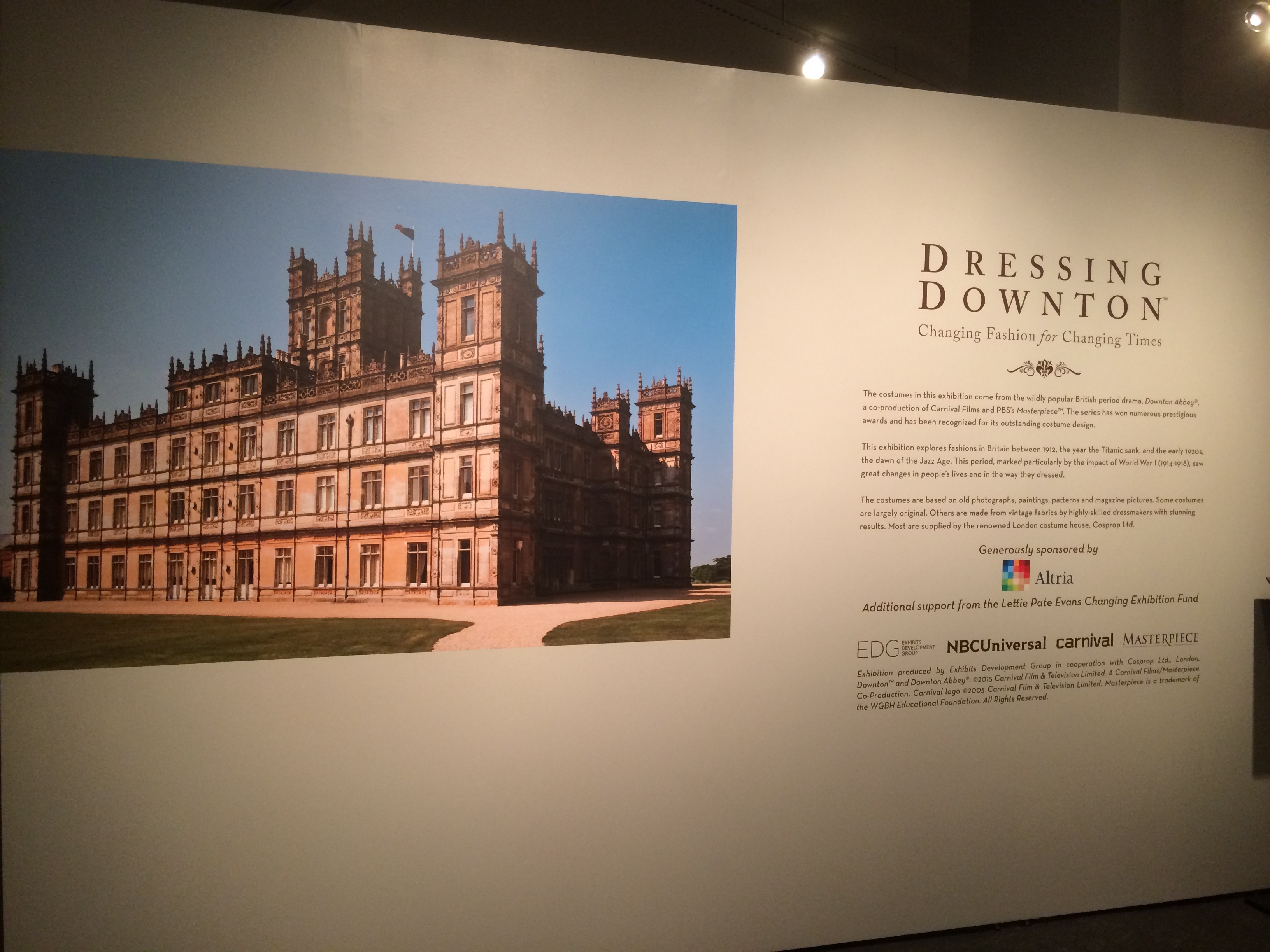 Downton Abbey - Dressing Downton Exhibit